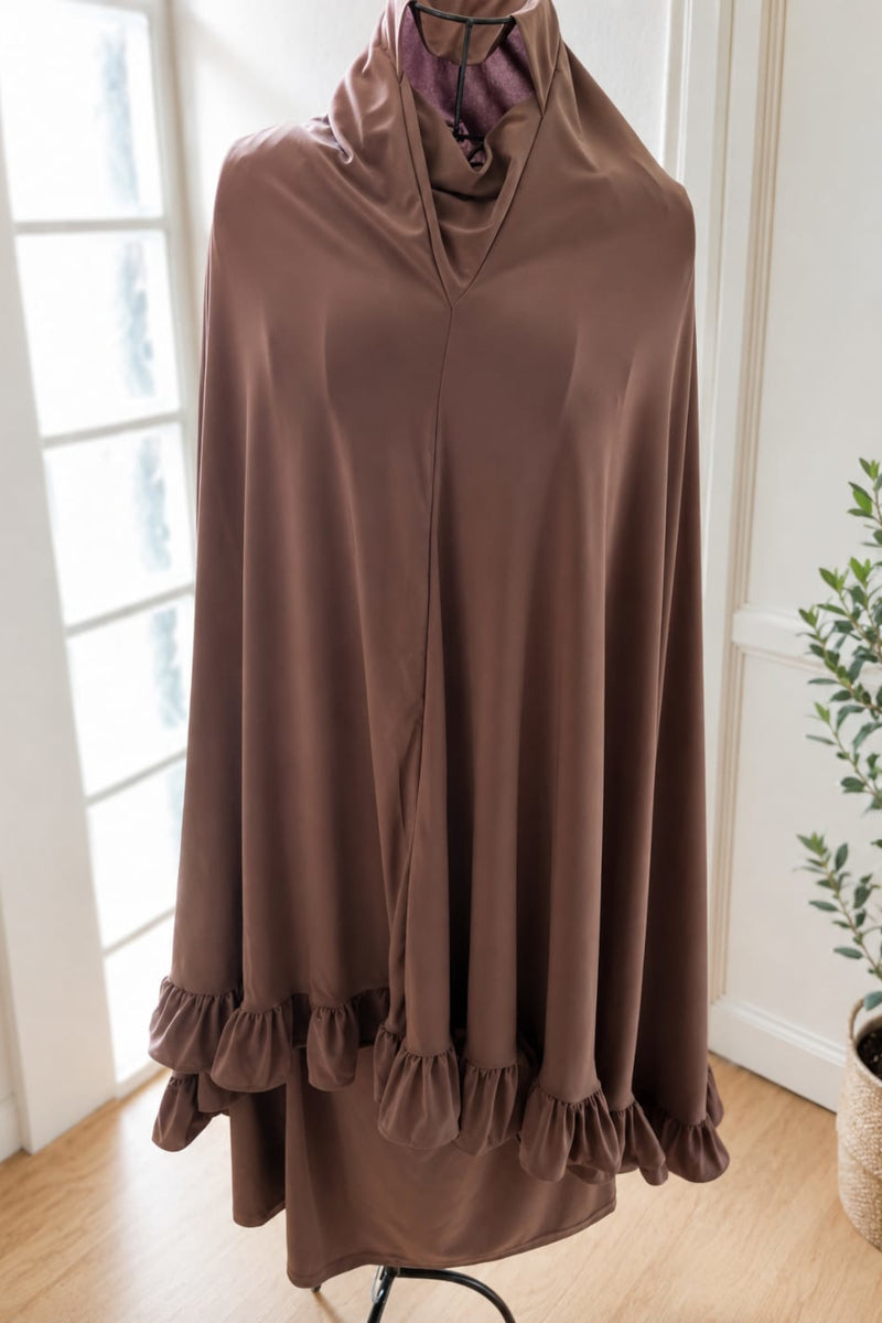 Premium Jersey Prayer Khimar mit Spitze