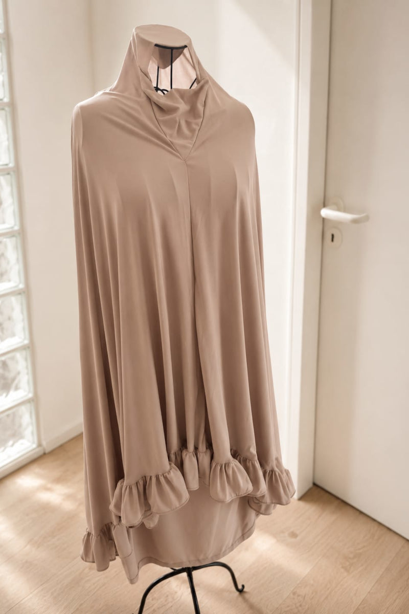 Premium Jersey Prayer Khimar mit Spitze