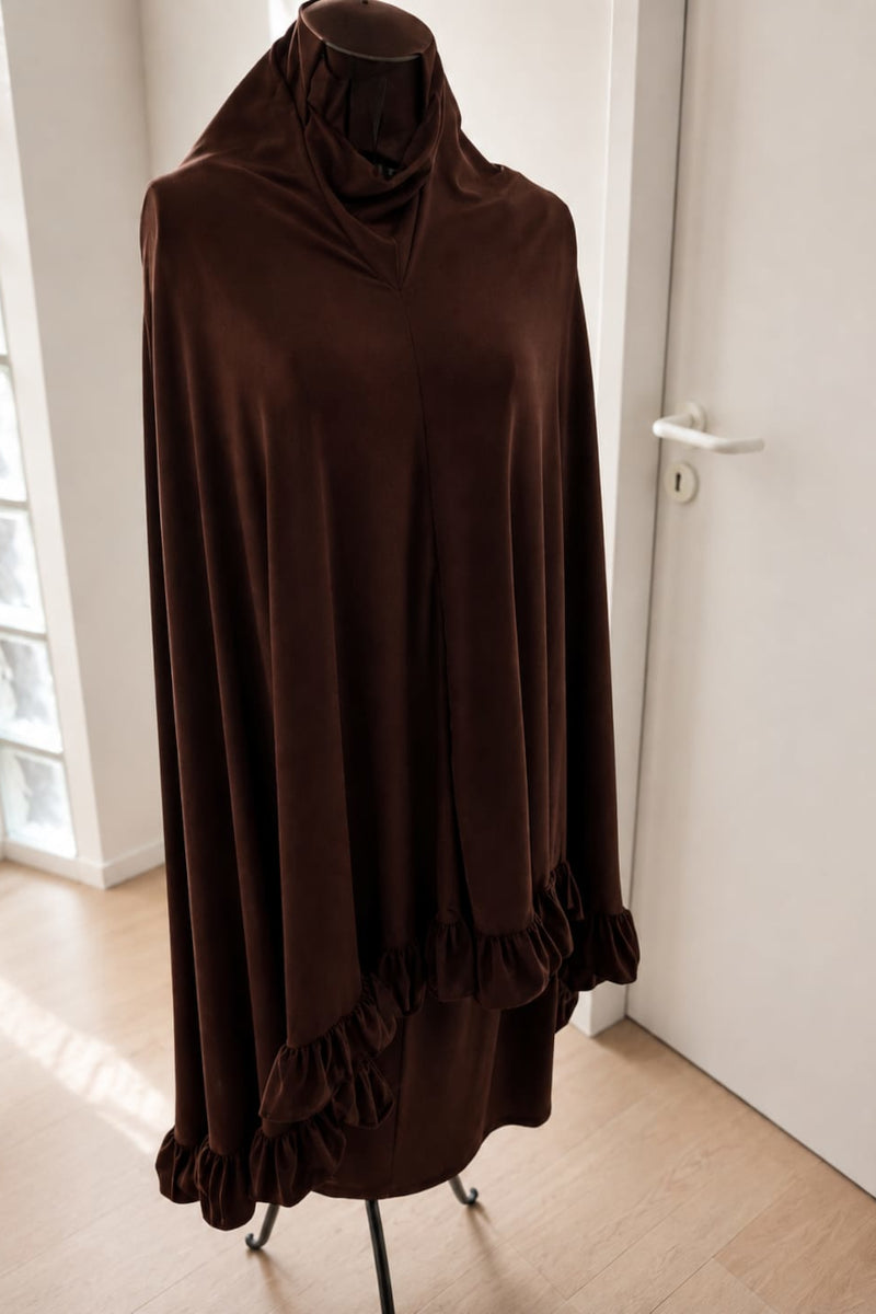 Premium Jersey Prayer Khimar mit Spitze