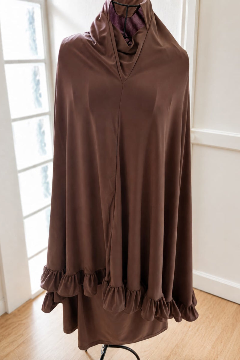 Premium Jersey Prayer Khimar mit Spitze